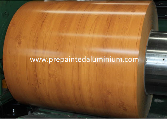 Aluminiumlegierung 3105 H24 Holzmuster PPAL Farbbeschichtete Aluminium-Spule Vorbemaltes Aluminium für Dach und Wand