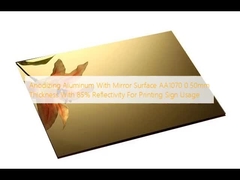 Anodisierendes Aluminium mit Spiegeloberfläche AA1070 0,50 mm Dicke mit 85% Reflexivität für die Verwendung bei Druckschildern
