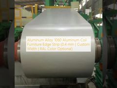 Möbelkantenstreifen aus Aluminiumlegierung 1060 (0,4 mm | kundenspezifische Breite | RAL-Farbe optional)