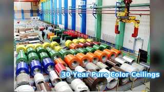 Langlebige Aluminium-Deckenpaneele. 30 Jahre Garantie