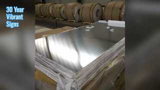 30 Jahre Beschilderung, Aluminiumplatte in RAL-Farbe