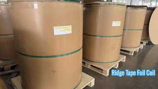 Firstband-Folienspule, 0,10 mm, 45 mm breit, vorlackiertes Aluminium