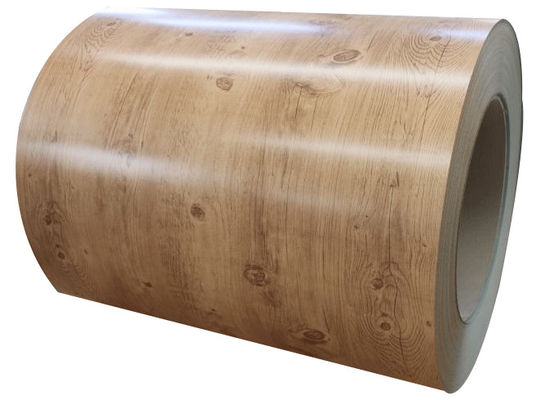 Legierung 3003 H24 Holz entworfenes Muster Beschichtung Aluminium Spirale 24Ga X 48Inch vorgefärbte Aluminiumfolie für Gebäudefassaden