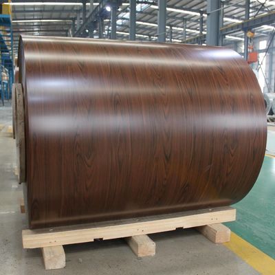 Vorgefärbte, farblich beschichtete Aluminium-Spule mit Holzmuster für Bodendekoration