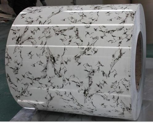 Legierung 3105 Marmor-gestaltete Musterbeschichtung Aluminiumspule 26Ga X 48Inch Vorbemalte Aluminiumfolie für Gebäudefassaden